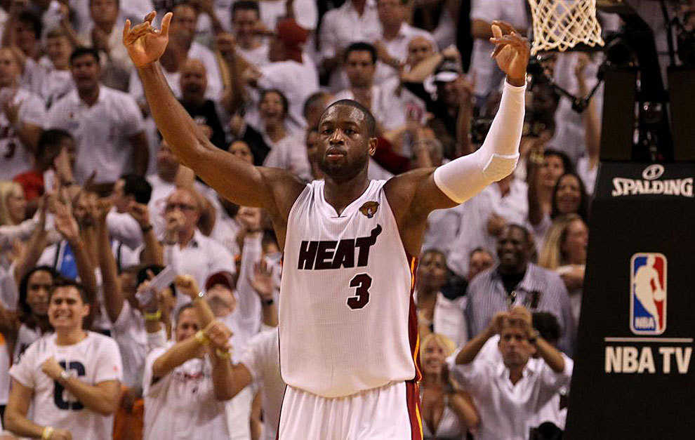 Wade, en un partido con los Miami Heat.