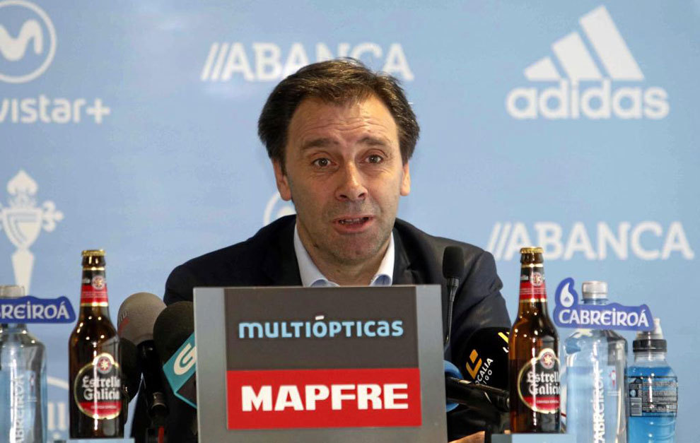 Felipe Miambres, durante su presentacin como director deportivo...
