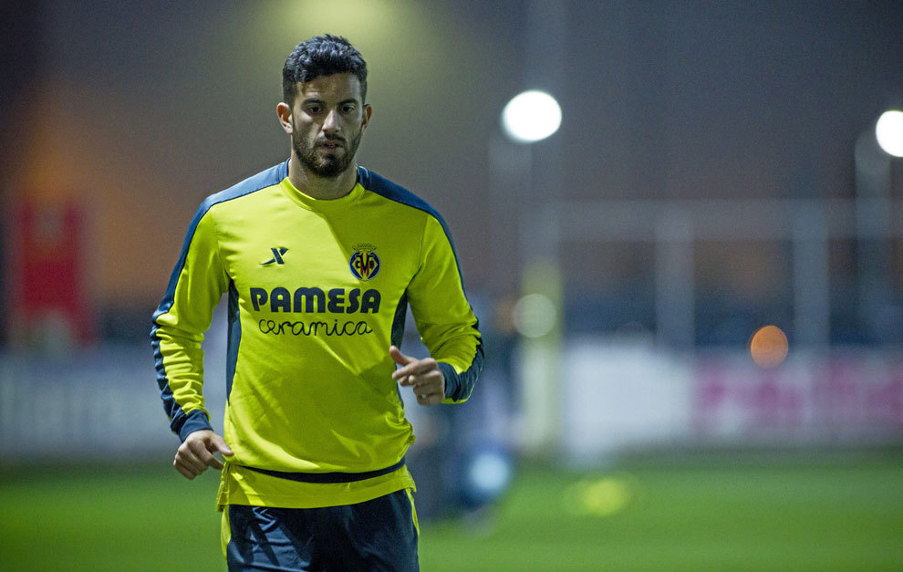 Musacchio, durante un entrenamiento con el Villarreal.