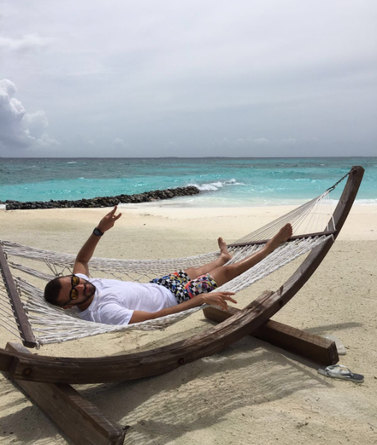 Karim Benzema disfrutando de sus vacaciones