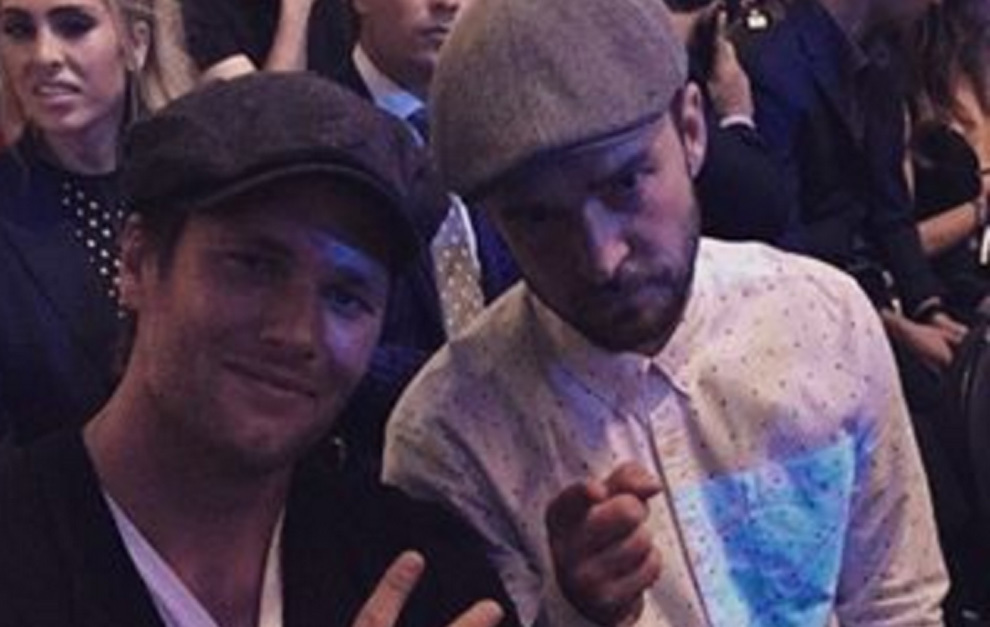 Tom Brady junto a Justin Timberlake