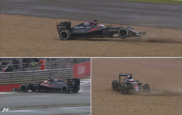 El trompo de Alonso en la vuelta 25 del GP de Gran Bretaa.
