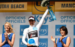 Edward Theuns, durante la primera etapa del Tour de Francia 2016.