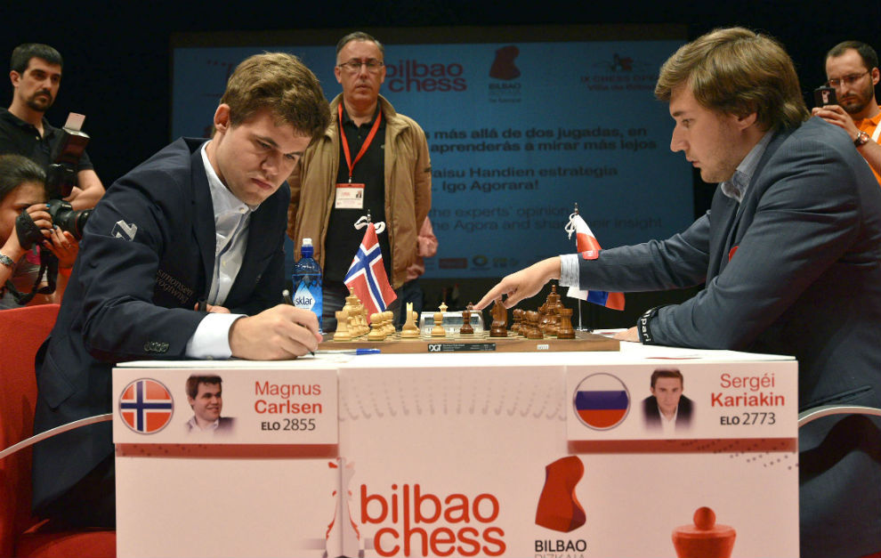 Carlsen contra kariakin en el torneo de Bilbao