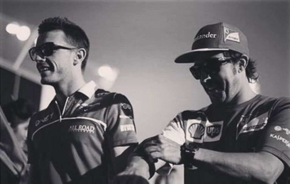 Bianchi y Alonso durante el transcurso de un Gran Premio