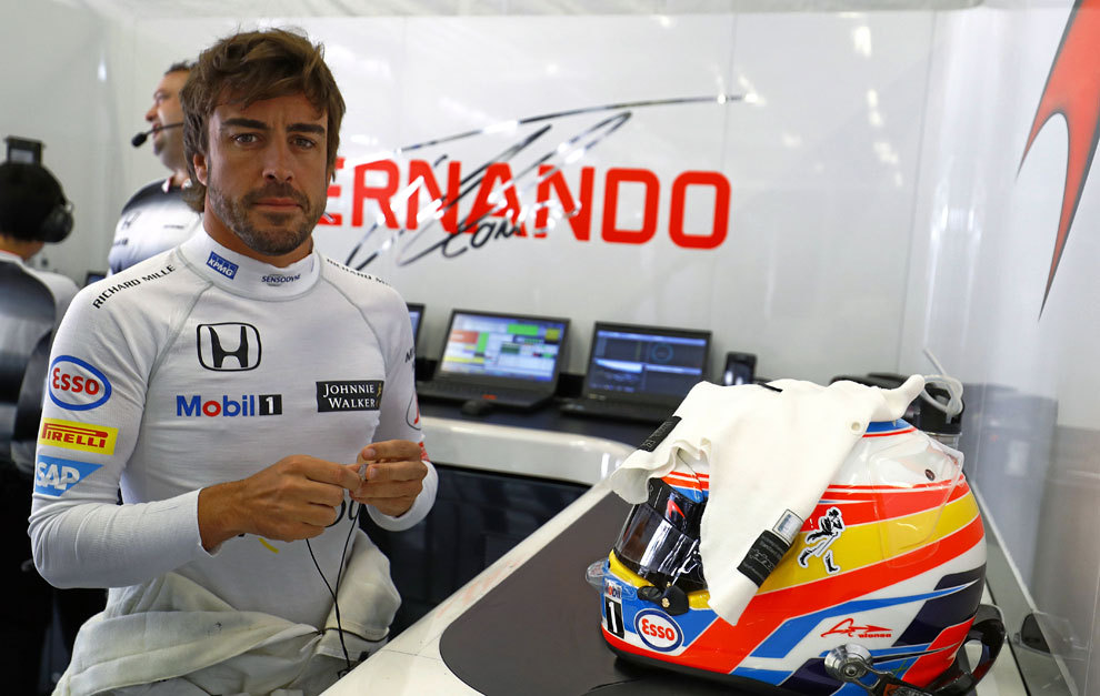 Alonso, durante el Gran Premio de Austria