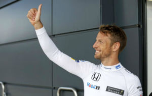 Jenson Button durante el GP de Gran Bretaa en Silverstone.