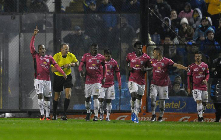 Independiente del Valle celebra un gol durante la Libertadores