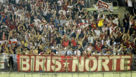 Los Biris animan al Sevilla durante un partido reciente.