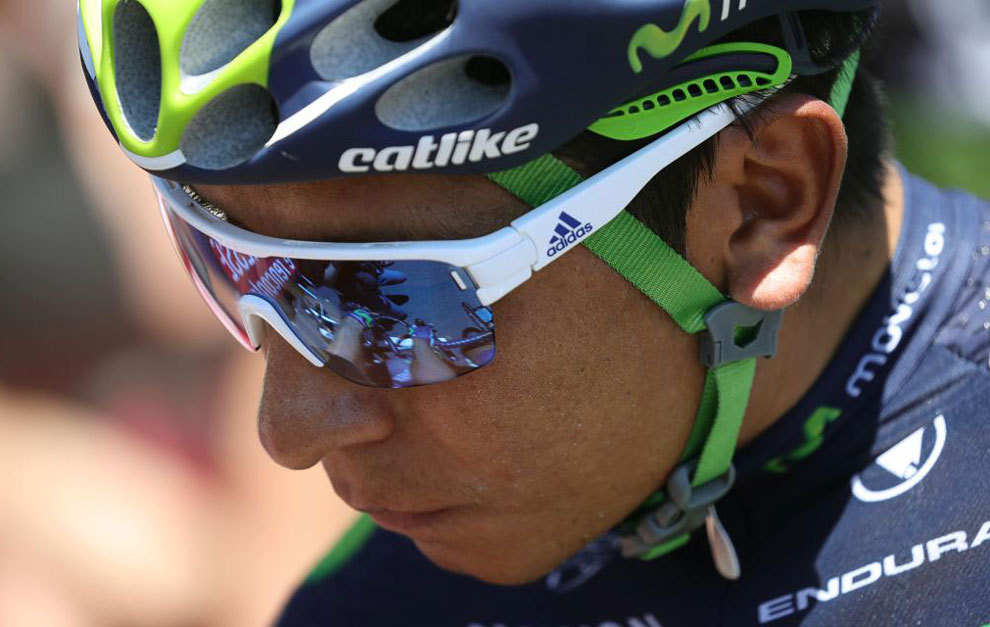 Nairo Quintana, durante la etapa de ayer.