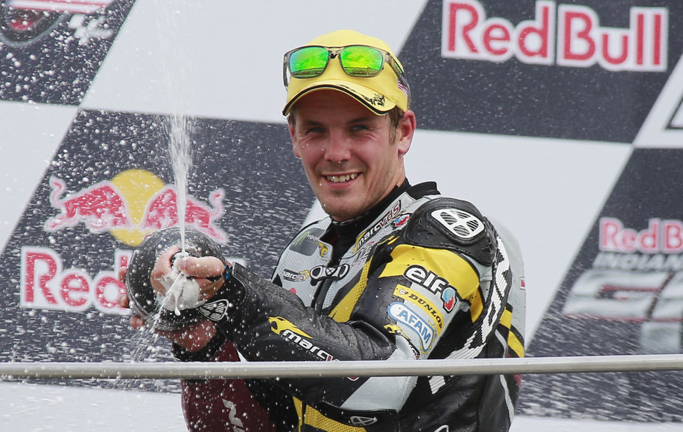 Kallio, despus de ganar el Gran Premio de Indianapolis en Moto2 en...