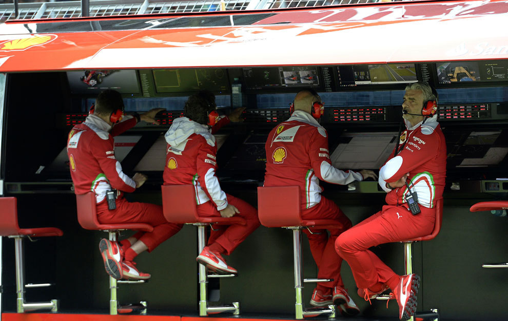 El muro de Ferrari, en Silverstone