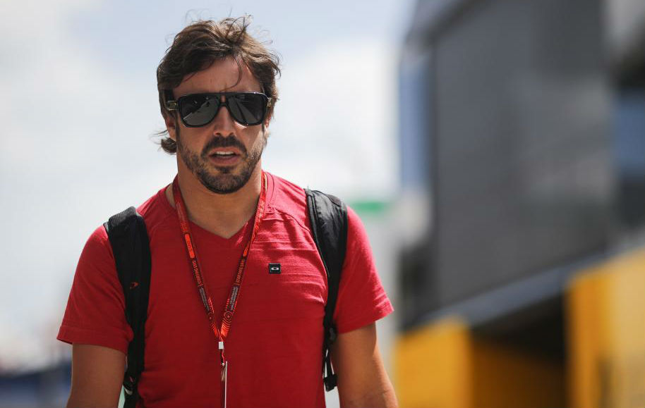 Alonso, llegando hoy al circuito de Hungaroring