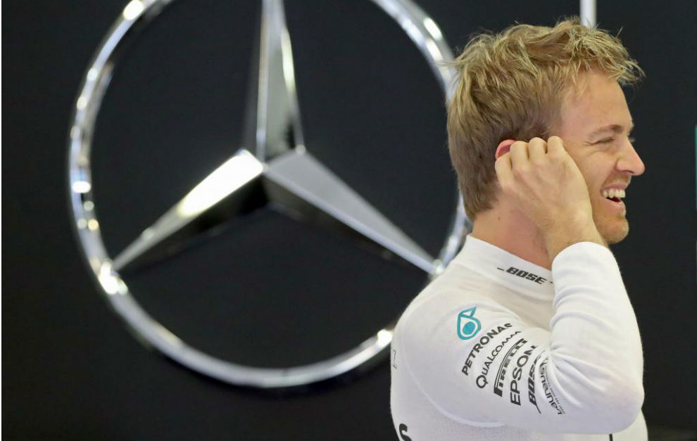 Rosberg en el box de Hungaroring