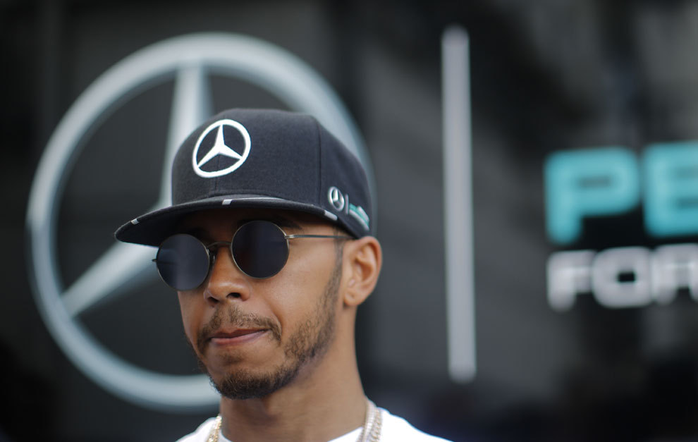 Hamilton, en el circuito de Hungaroring