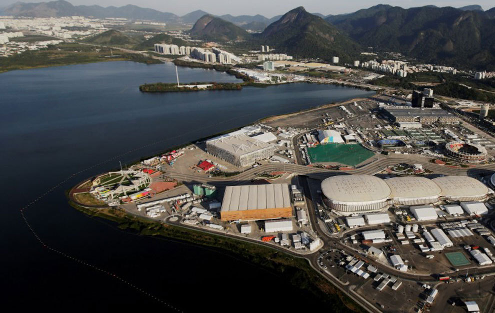 Aerial view of Rio Olympics Park for the 2016 Olympics