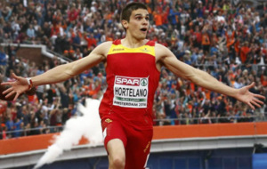 Bruno Hortelano, tras ganar los 200 metros del Campeonato de Europa