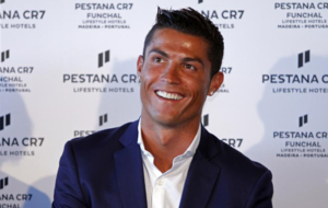 Cristiano Ronaldo, en la inauguracin de su hotel.