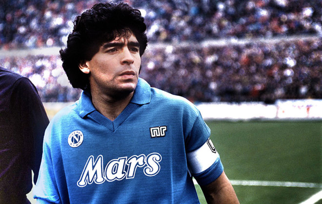 Maradona, durante su etapa en el Npoles.