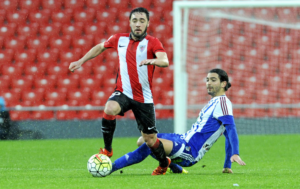 Unai Lpez durante un partido con el Bilbao Athletic
