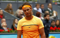 Rafa Nadal, durante un partido del Mutua Madrid Open.