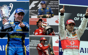 Las cinco victorias de Fernando Alonso en Alemania