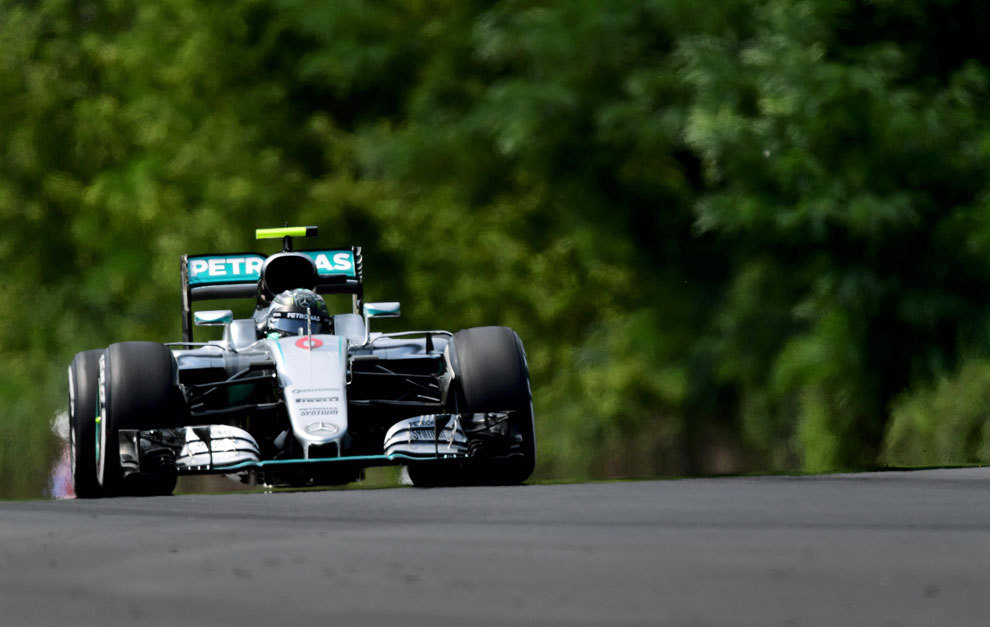 El Mercedes de Nico Rosberg en Hungaroring