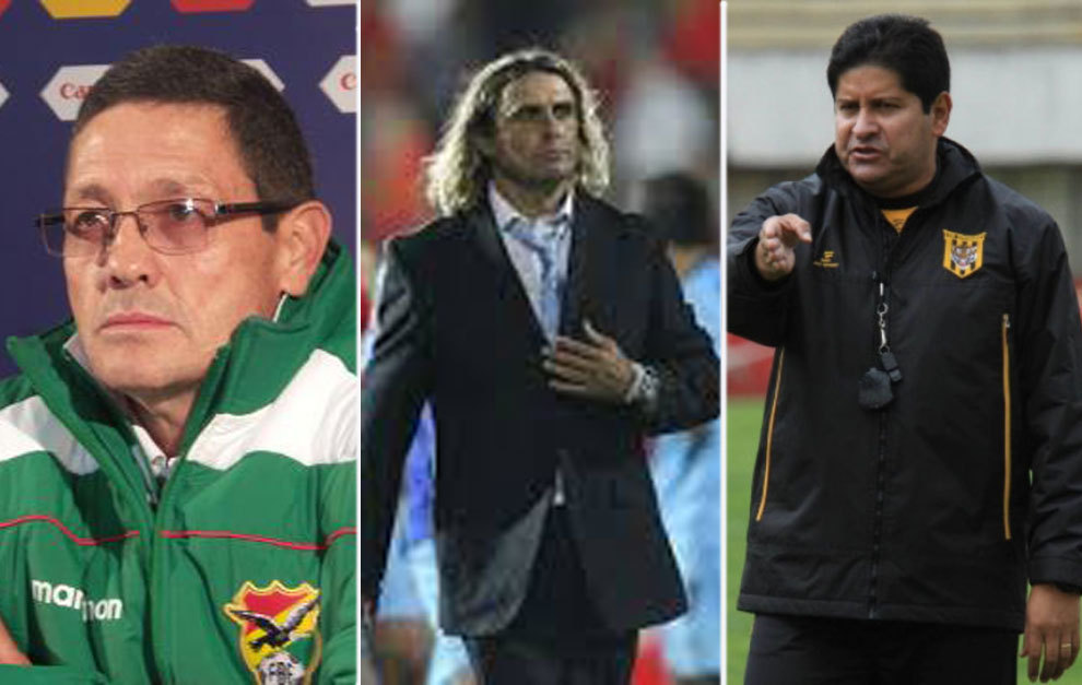 Soria, Hoyos y Villegas, candidatos a seleccionador boliviano.