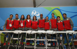 El equipo espaol de tenis en Ro de Janeiro.