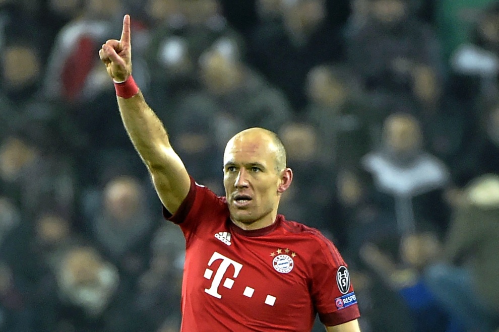 Arjen Robben of Bayern Munich is worth 17 million euros less than he...