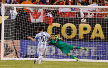 El penalti que Messi fall en la final de la Copa Amrica.