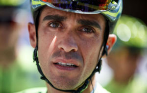 Contador, durante la Vuelta a Burgos.