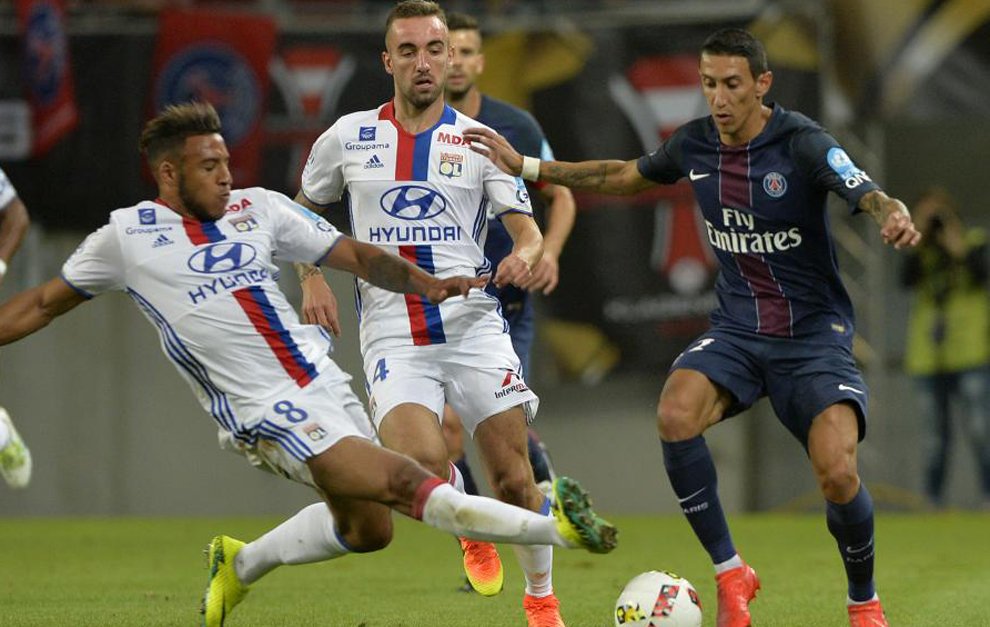 Di Mara, en el partido de la Supercopa francesa ante el Lyon.