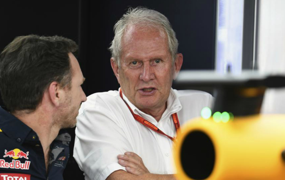 Marko habla con Horner durante el pasado Gran Premio de Alemania