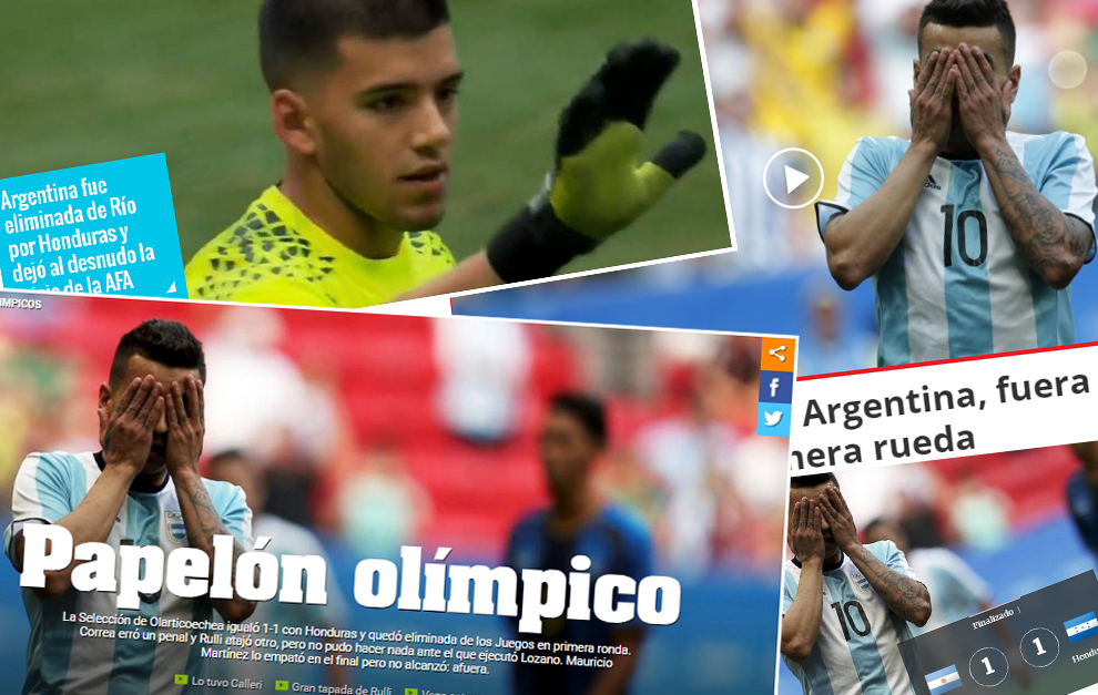 Las portadas tildan de 'papeln' lo de Argentina en los juegos