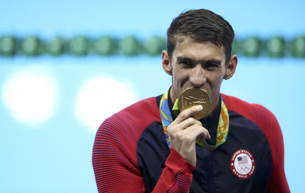 Phelps during the 2016 Olympics.