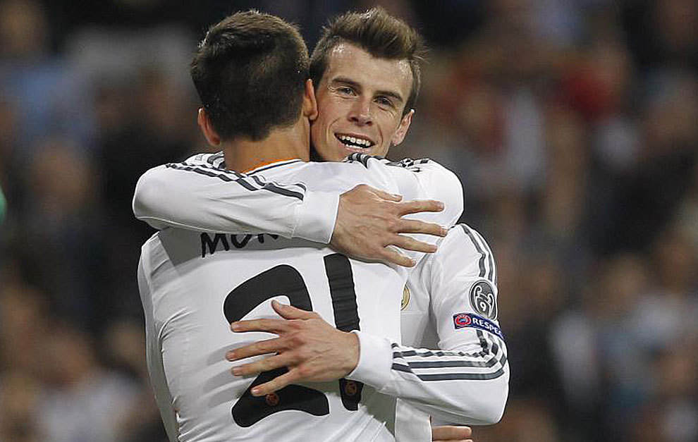 Morata y Bale celebran un gol frente al Schalke en la anterior etapa...