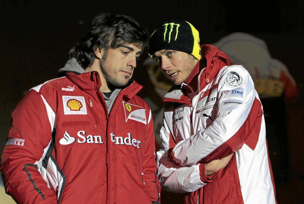 Alonso y Rossi, en Madonna di Campiglio en enero de 2012.