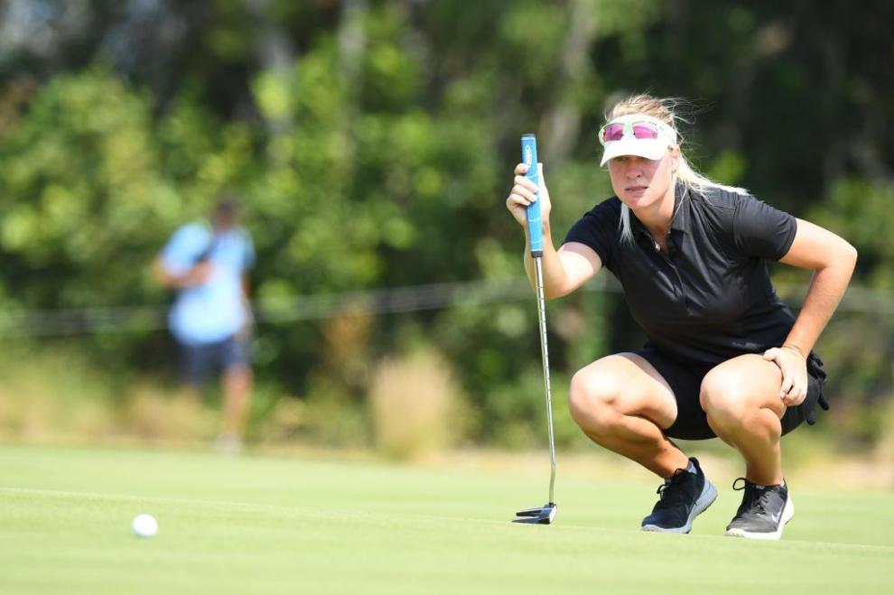 La danesa Nicole Broch durante la competicin de golf en Ro.