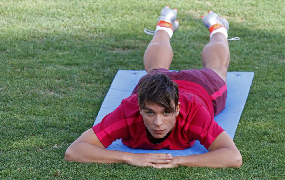 liver Torres, en un entrenamiento con el Atltico de Madrid.