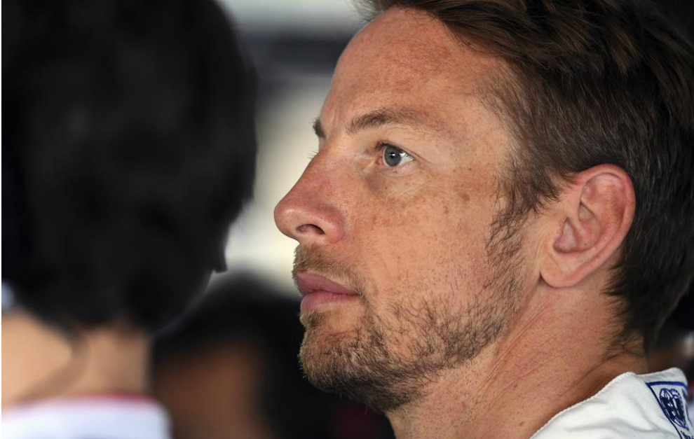 Button en el box de McLaren en el GP de Alemania