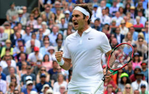 Federer en el pasado torneo de Wimbledon