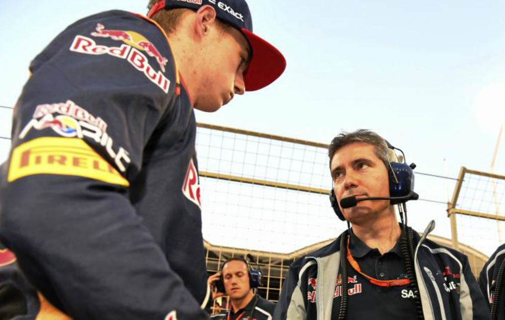 Verstappen charla con Pujolar cuando trabajaban juntos en Toro Rosso