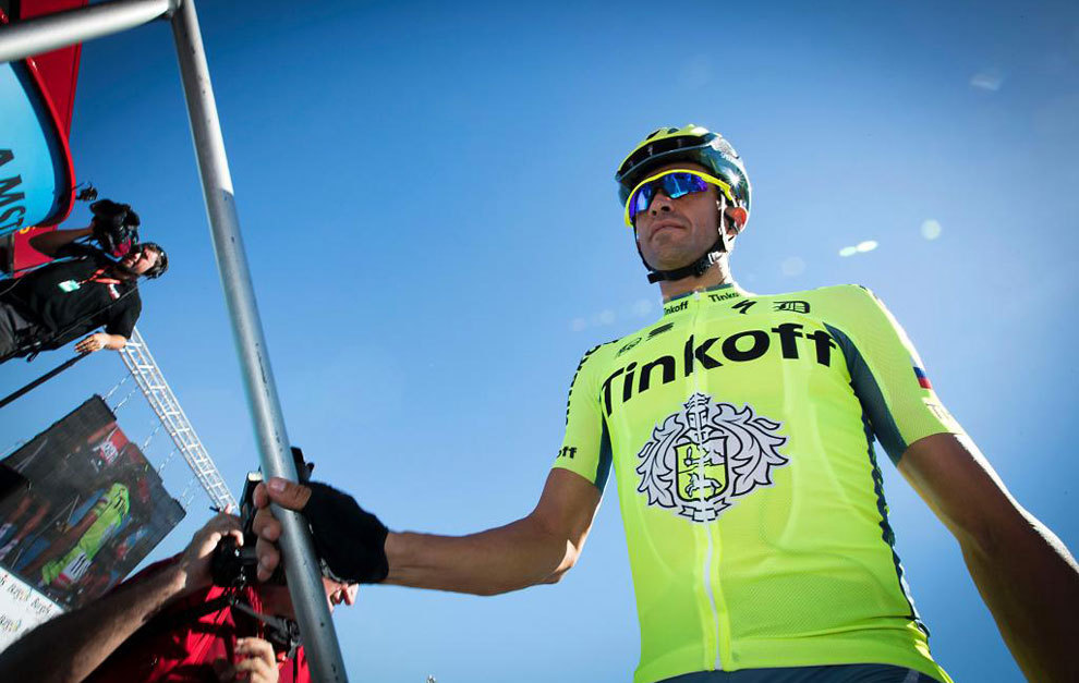 Contador, durante una de las etapas de La Vuelta.