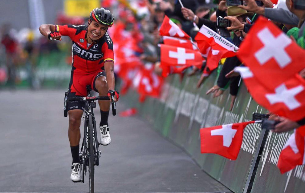 Atapuma, tras ganar la quinta etapa de la Vuelta a Suiza.