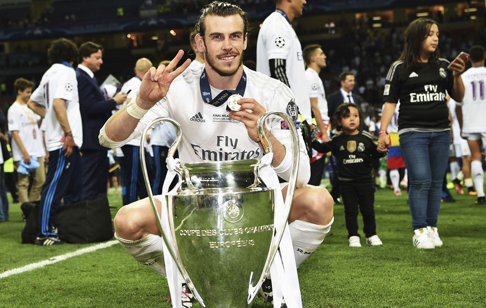 Bale after Real Madrid won La Undecima in San Siro this past May