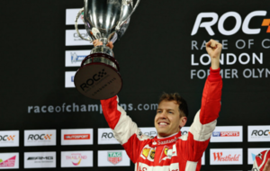 Vettel celebra el triunfo en la ltima edicin celebrada en Londres