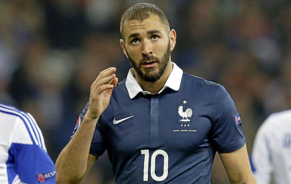 Karim Benzema during a friendly with France.