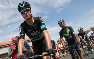 Chris Froome en la etapa de la Vuelta a Espaa
