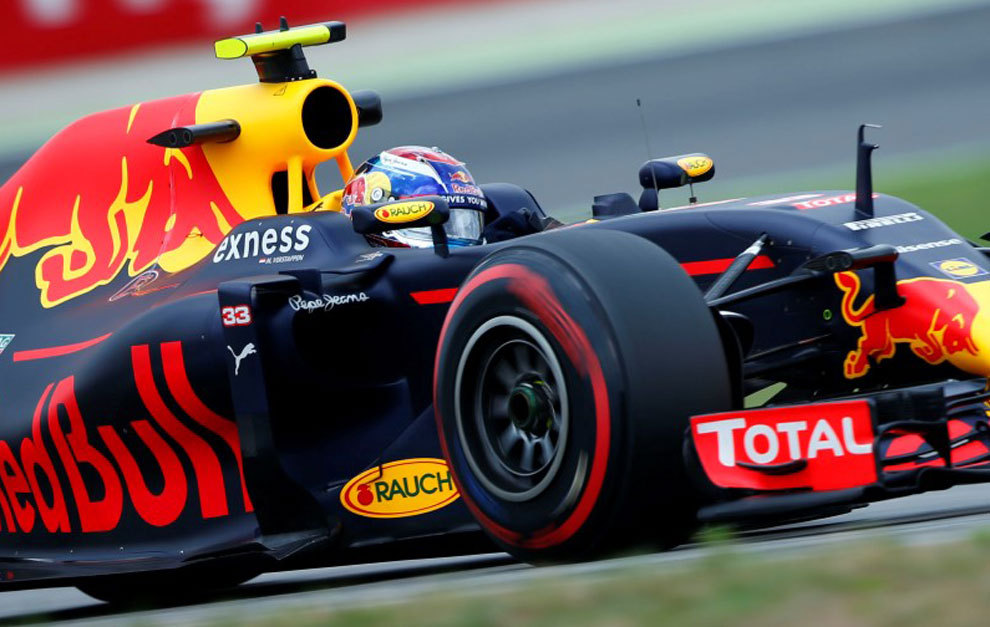 Red Bull Racing&apos;s Max Verstappen during practice at the Belgium GP.